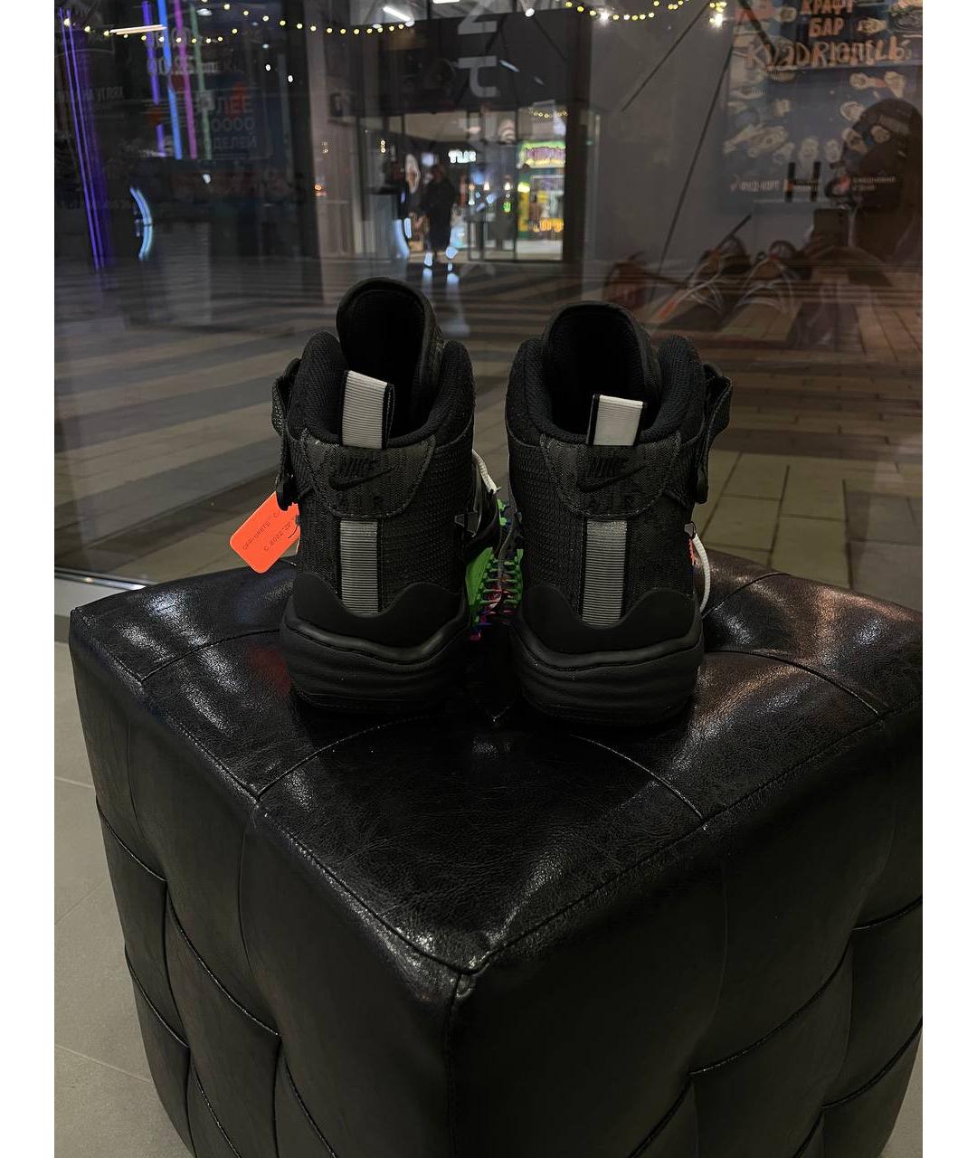 NIKE Черные синтетические высокие кроссовки / кеды, фото 4