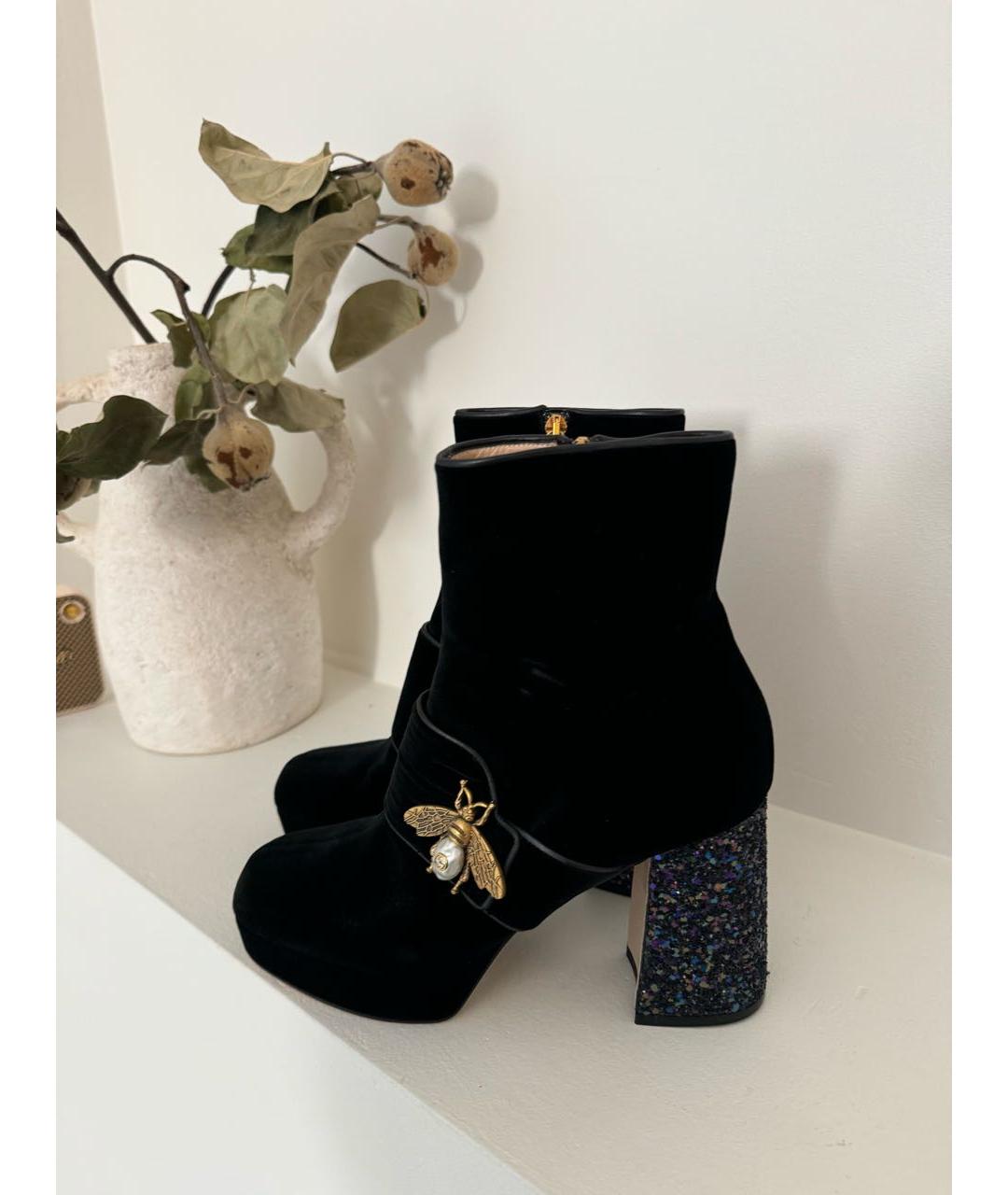GUCCI Черные ботинки, фото 2