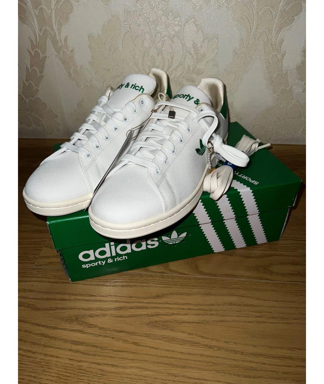 ADIDAS Белые текстильные кеды, фото 5