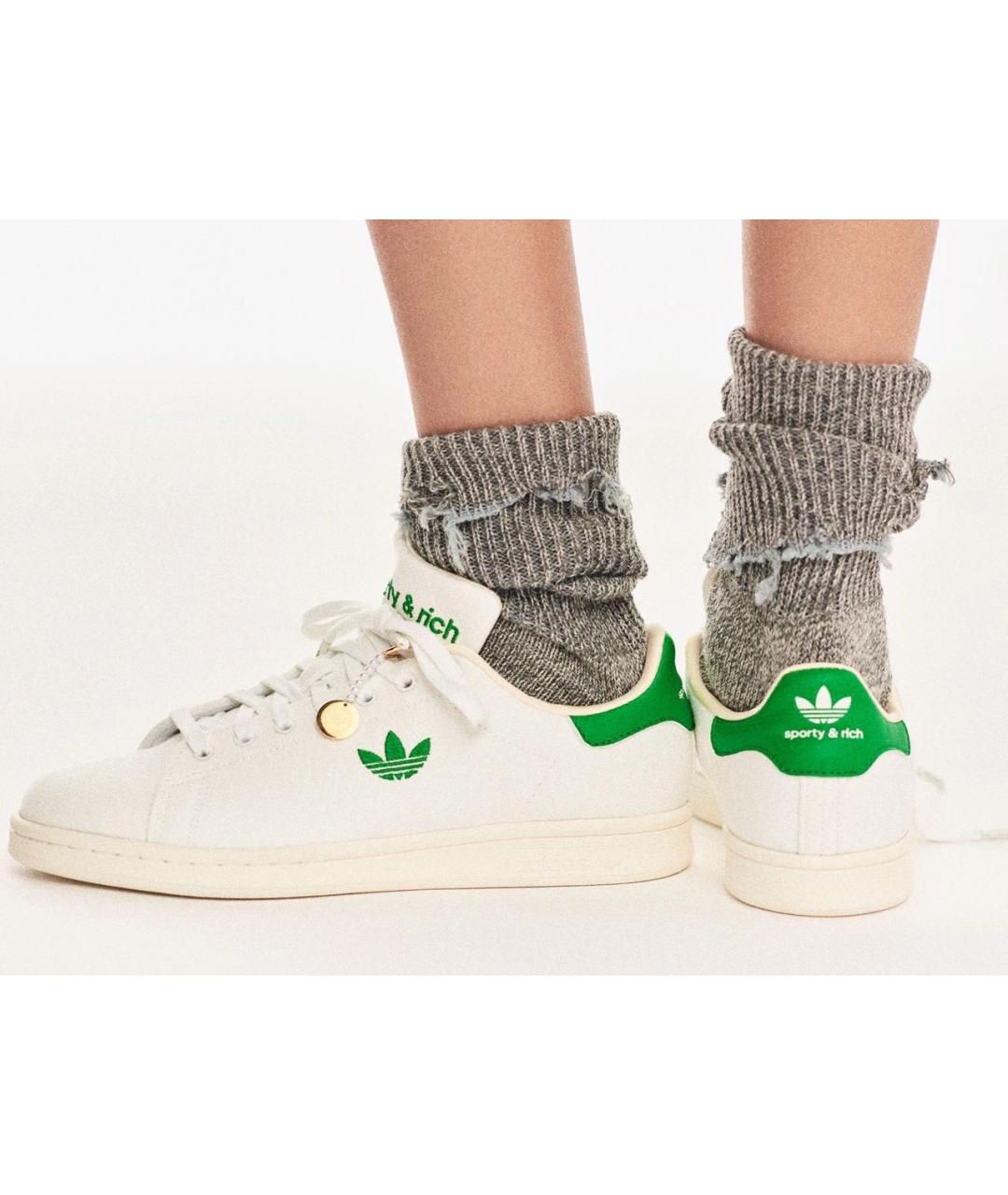 ADIDAS Белые текстильные кеды, фото 4