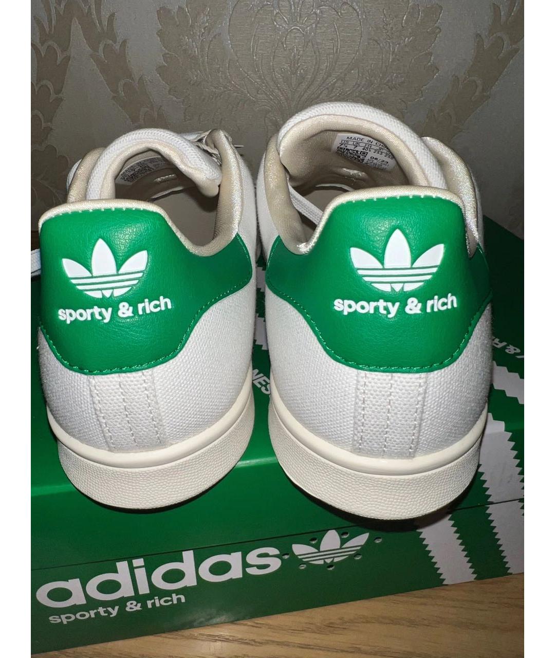 ADIDAS Белые текстильные кеды, фото 7