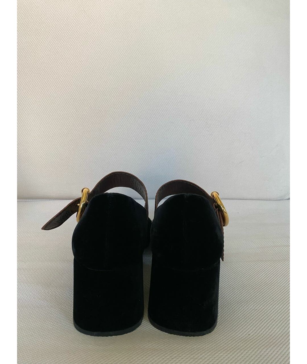 PRADA Черные бархатные туфли, фото 4