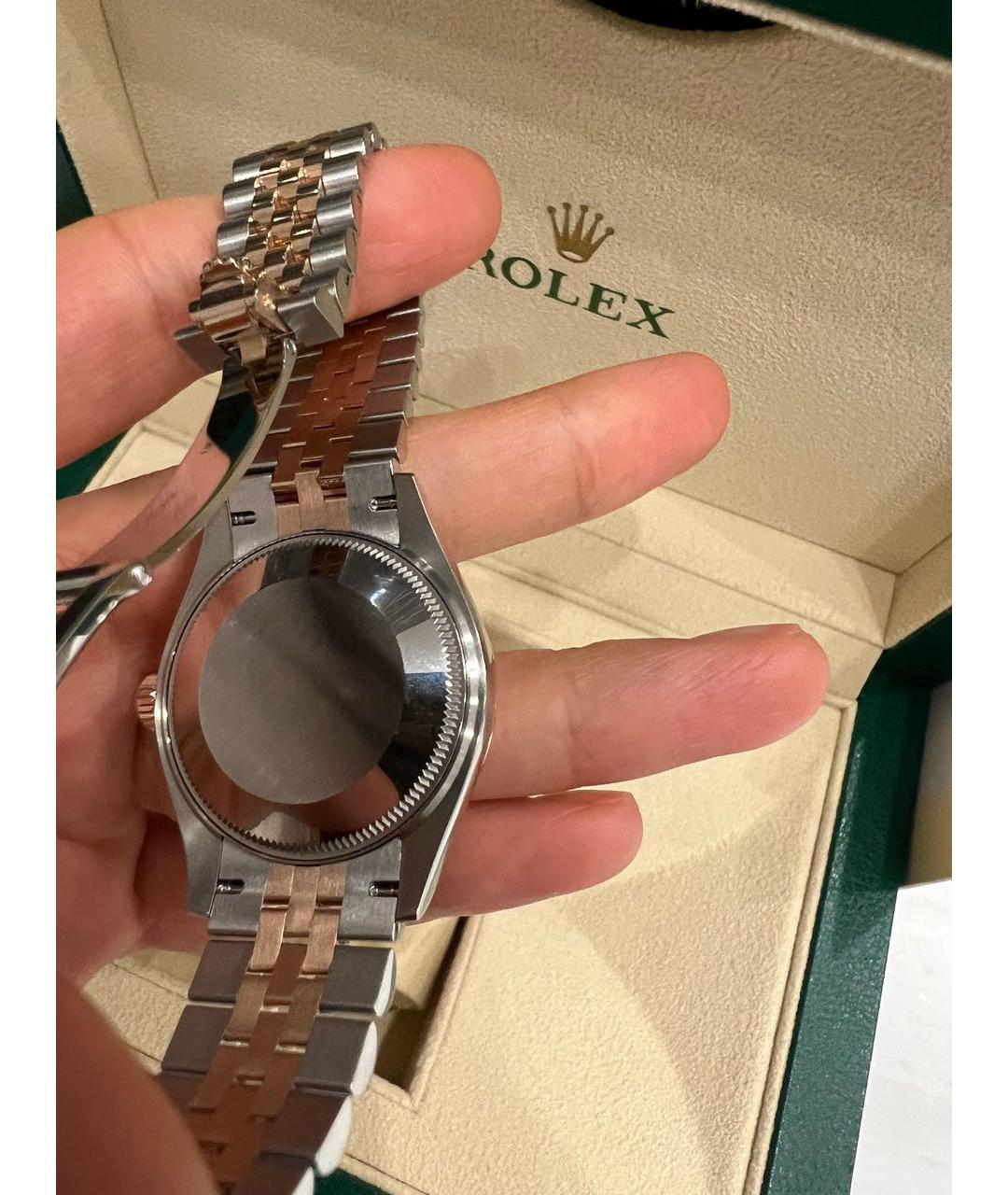 ROLEX Серебряные часы из розового золота, фото 2