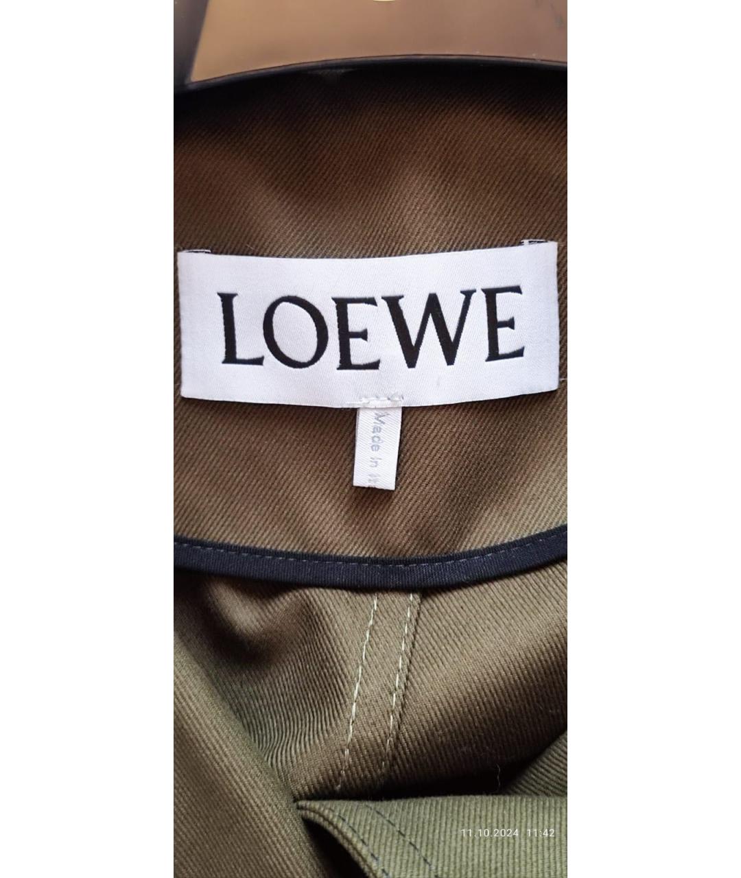 LOEWE Зеленая хлопковая парка, фото 6