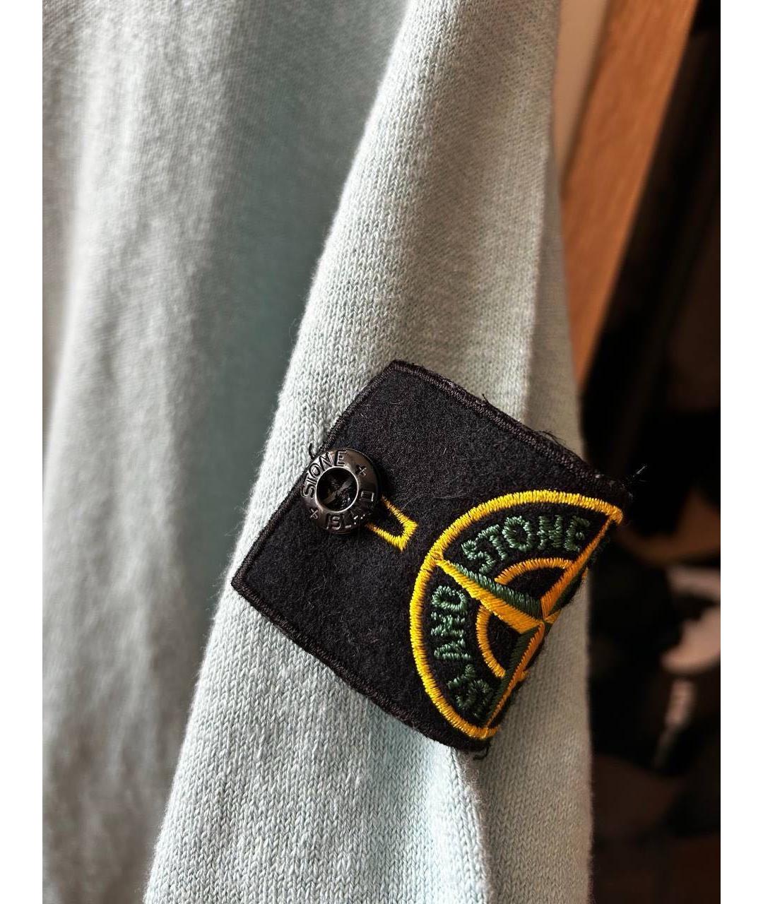 STONE ISLAND Голубой шерстяной джемпер / свитер, фото 3