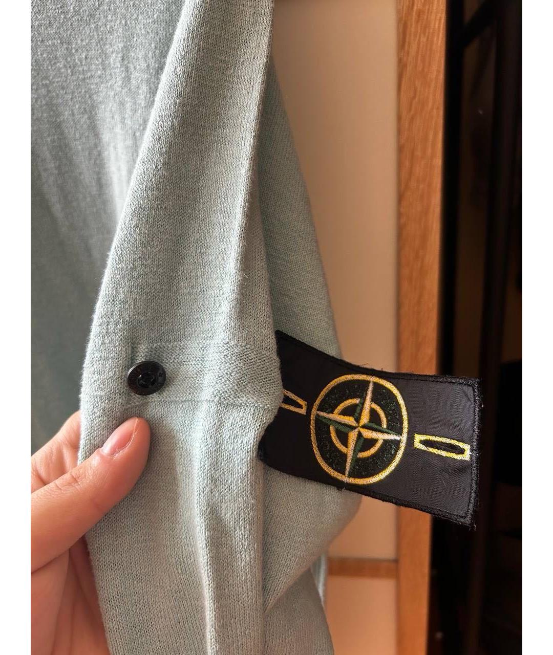 STONE ISLAND Голубой шерстяной джемпер / свитер, фото 4