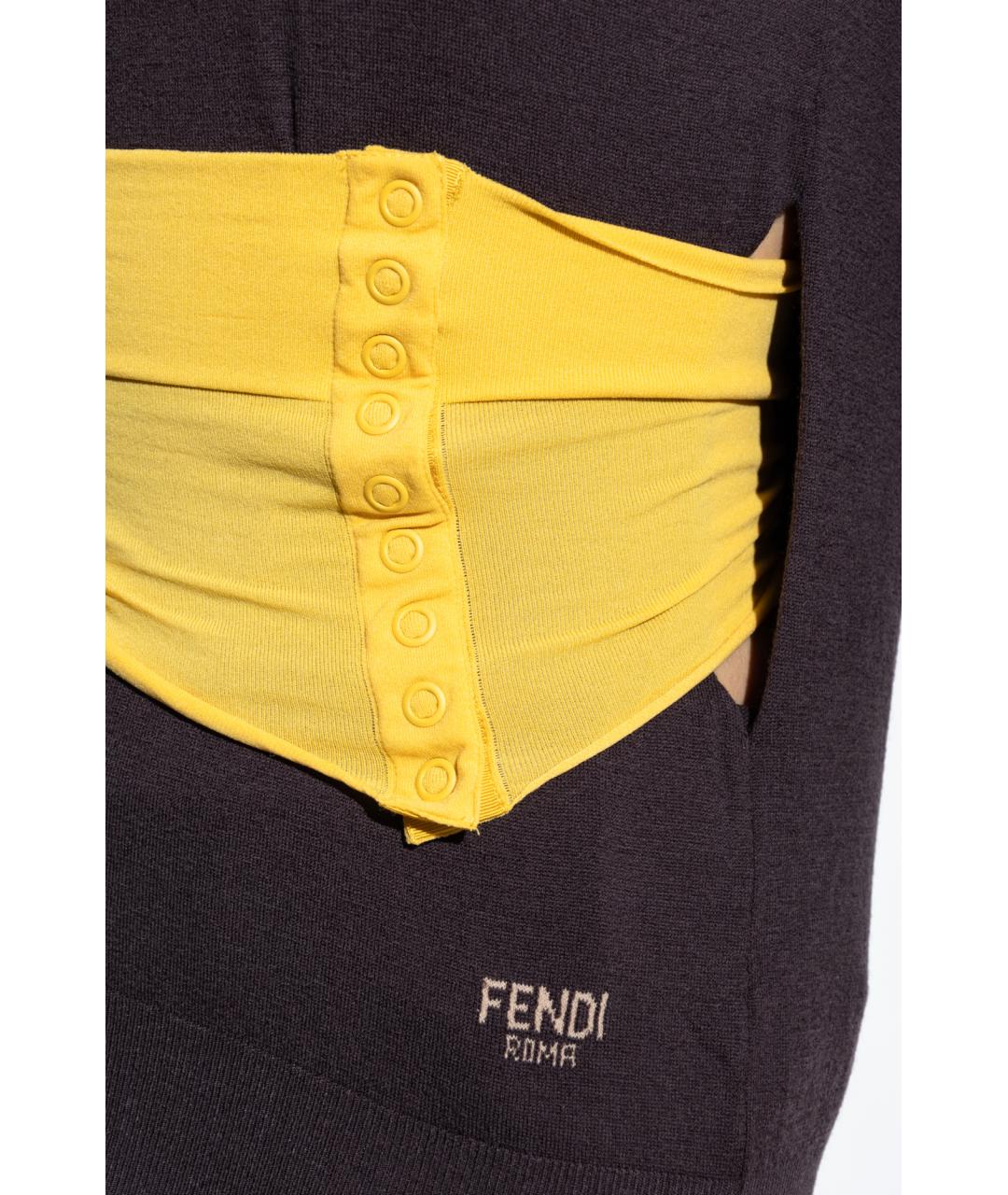 FENDI Бордовая шерстяная водолазка, фото 5