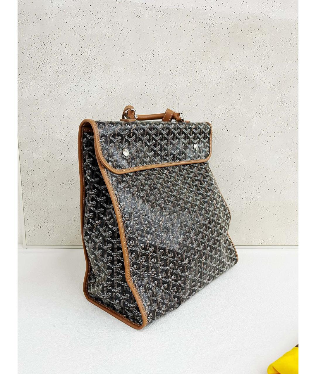 GOYARD Коричневый рюкзак из искусственной кожи, фото 3