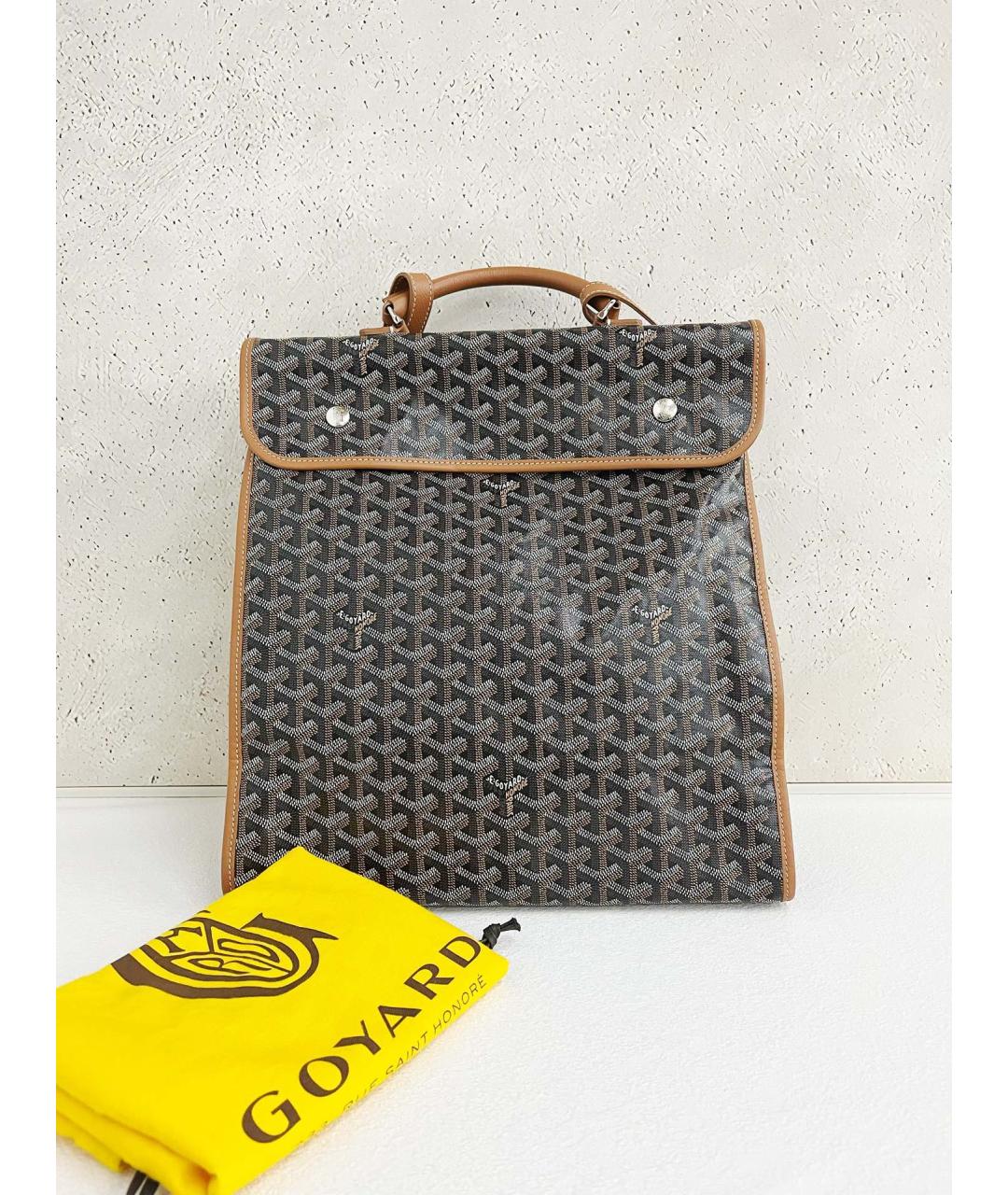 GOYARD Коричневый рюкзак из искусственной кожи, фото 7