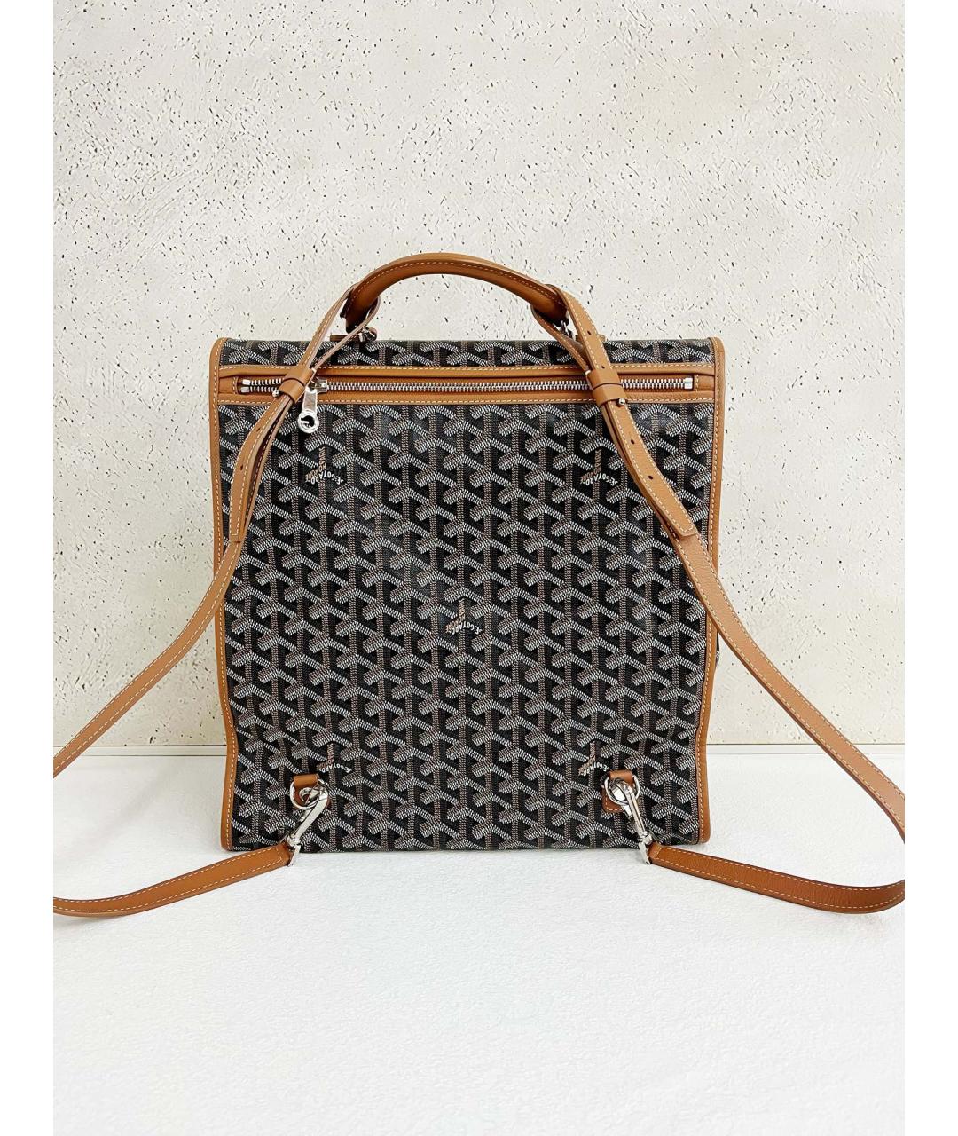 GOYARD Коричневый рюкзак из искусственной кожи, фото 2