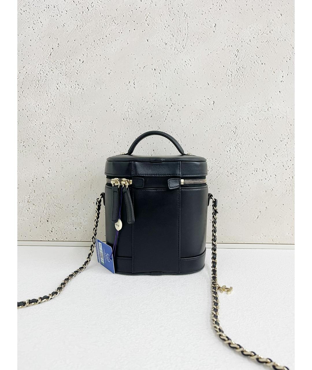 CHANEL Черная кожаная сумка с короткими ручками, фото 2