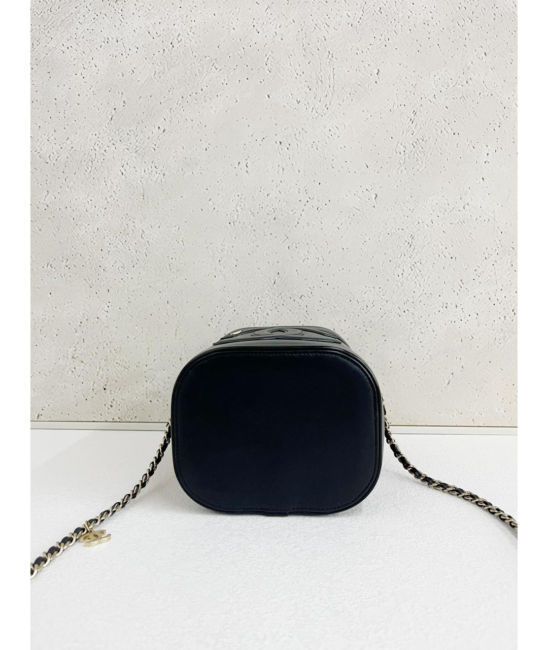 CHANEL Черная кожаная сумка с короткими ручками, фото 5