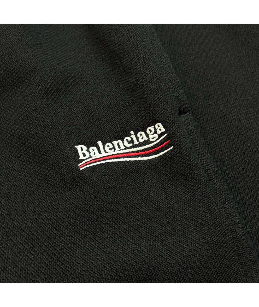 BALENCIAGA Черные хлопковые повседневные брюки, фото 4