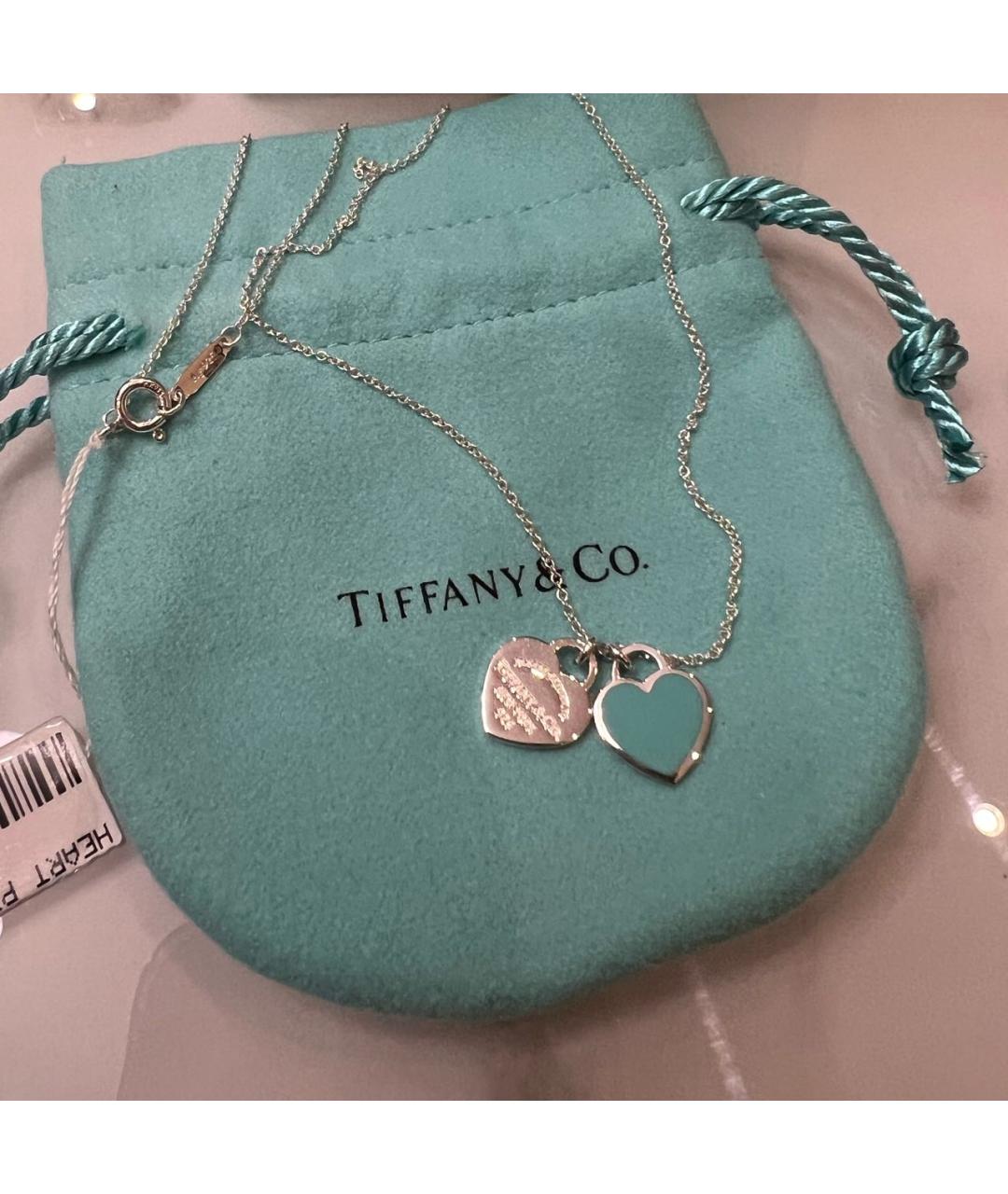 TIFFANY&CO Бирюзовая серебряная подвеска, фото 2