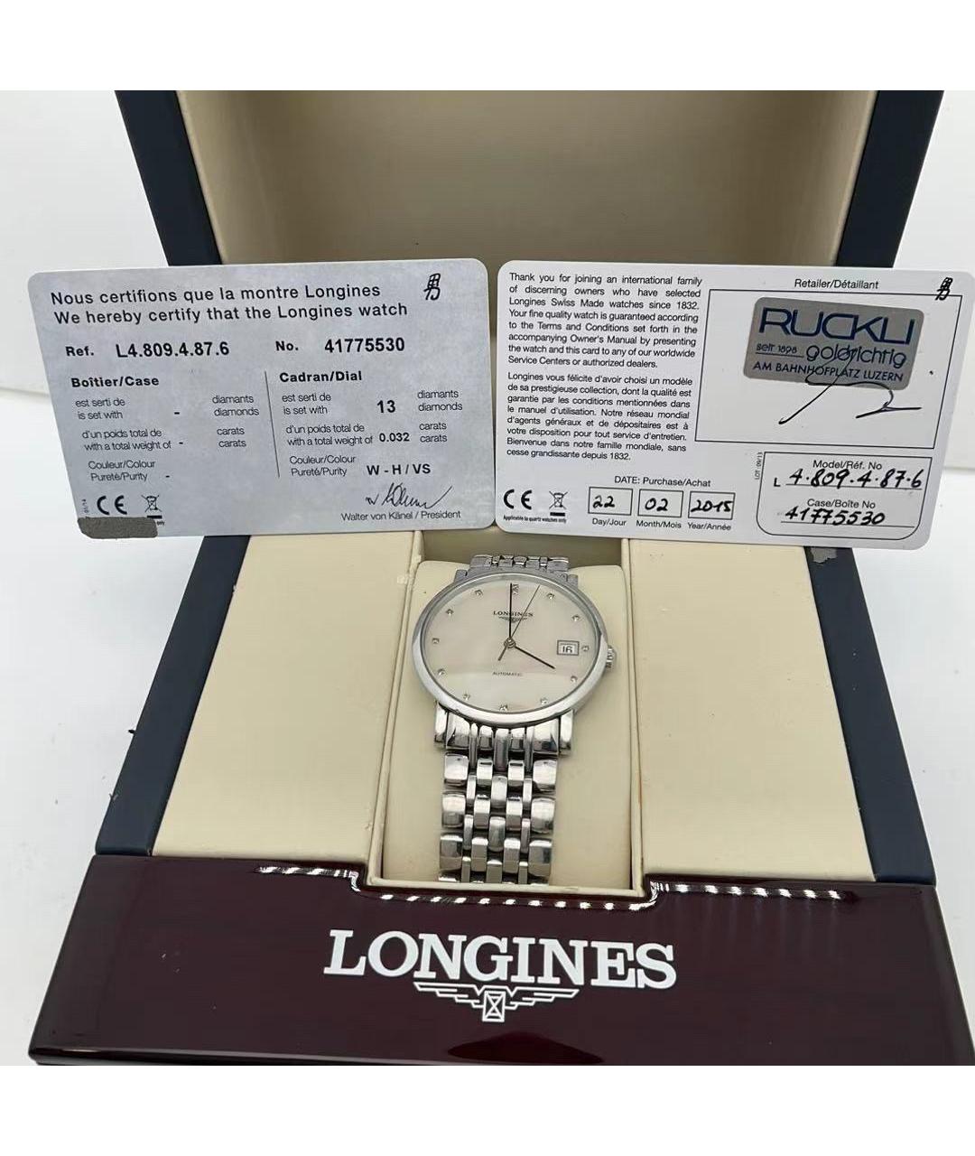 LONGINES Серебряные металлические часы, фото 2