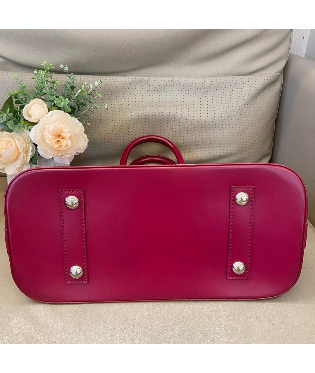LOUIS VUITTON Фуксия кожаная сумка с короткими ручками, фото 5