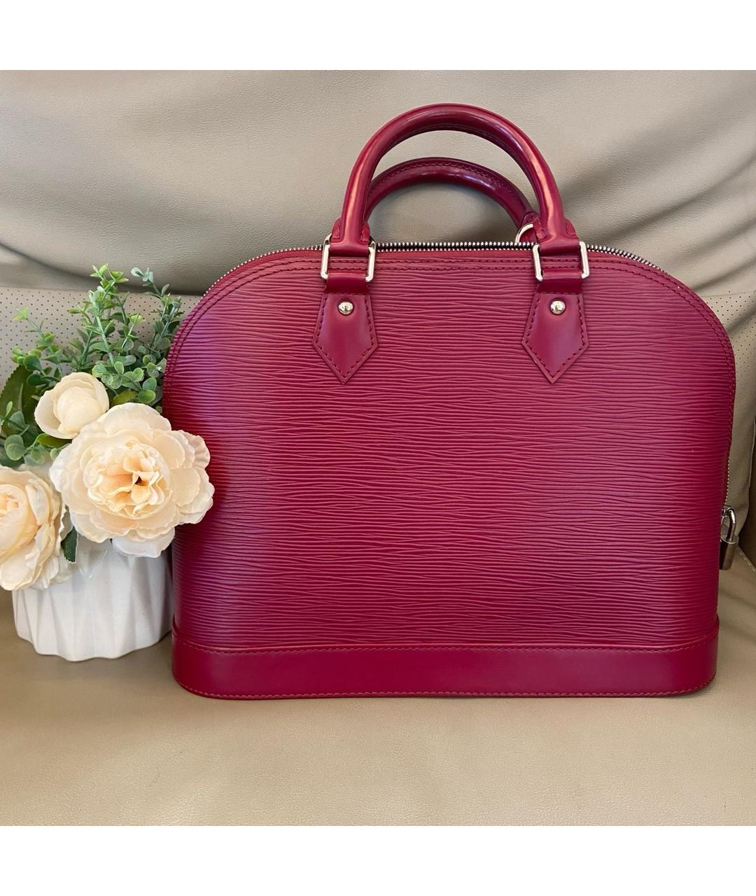 LOUIS VUITTON Фуксия кожаная сумка с короткими ручками, фото 2