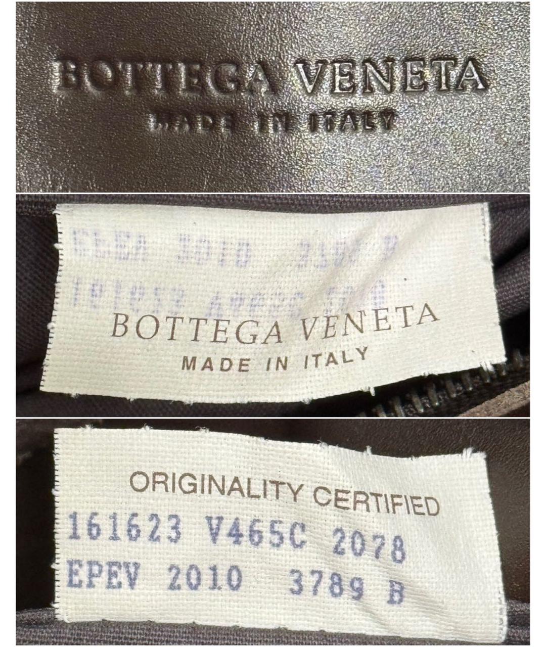 BOTTEGA VENETA Коричневая кожаная сумка на плечо, фото 8