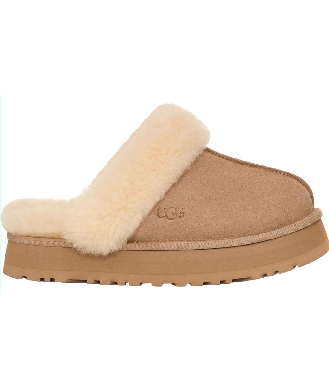 UGG AUSTRALIA Бежевые замшевые мюли, фото 1