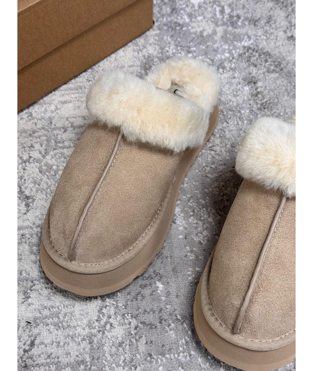 UGG AUSTRALIA Бежевые замшевые мюли, фото 4