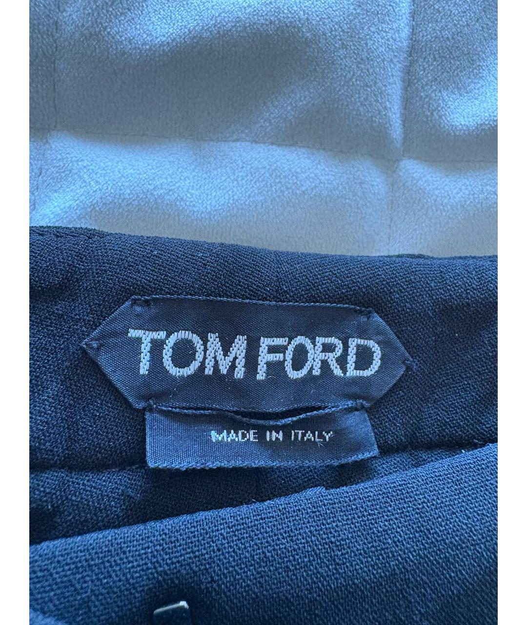 TOM FORD Черные шерстяные брюки узкие, фото 3