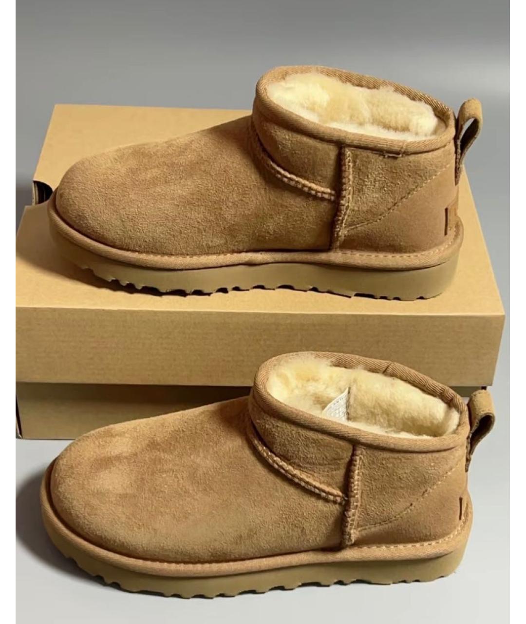 UGG AUSTRALIA Оранжевое замшевые ботинки, фото 5