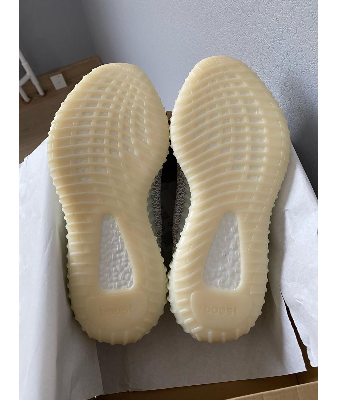 ADIDAS YEEZY Серые текстильные низкие кроссовки / кеды, фото 7