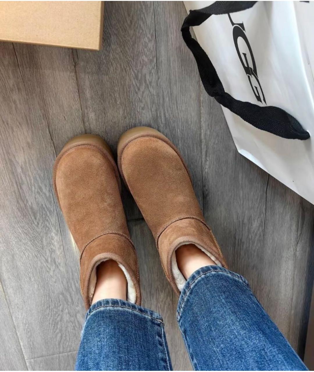 UGG AUSTRALIA Оранжевое замшевые ботинки, фото 6