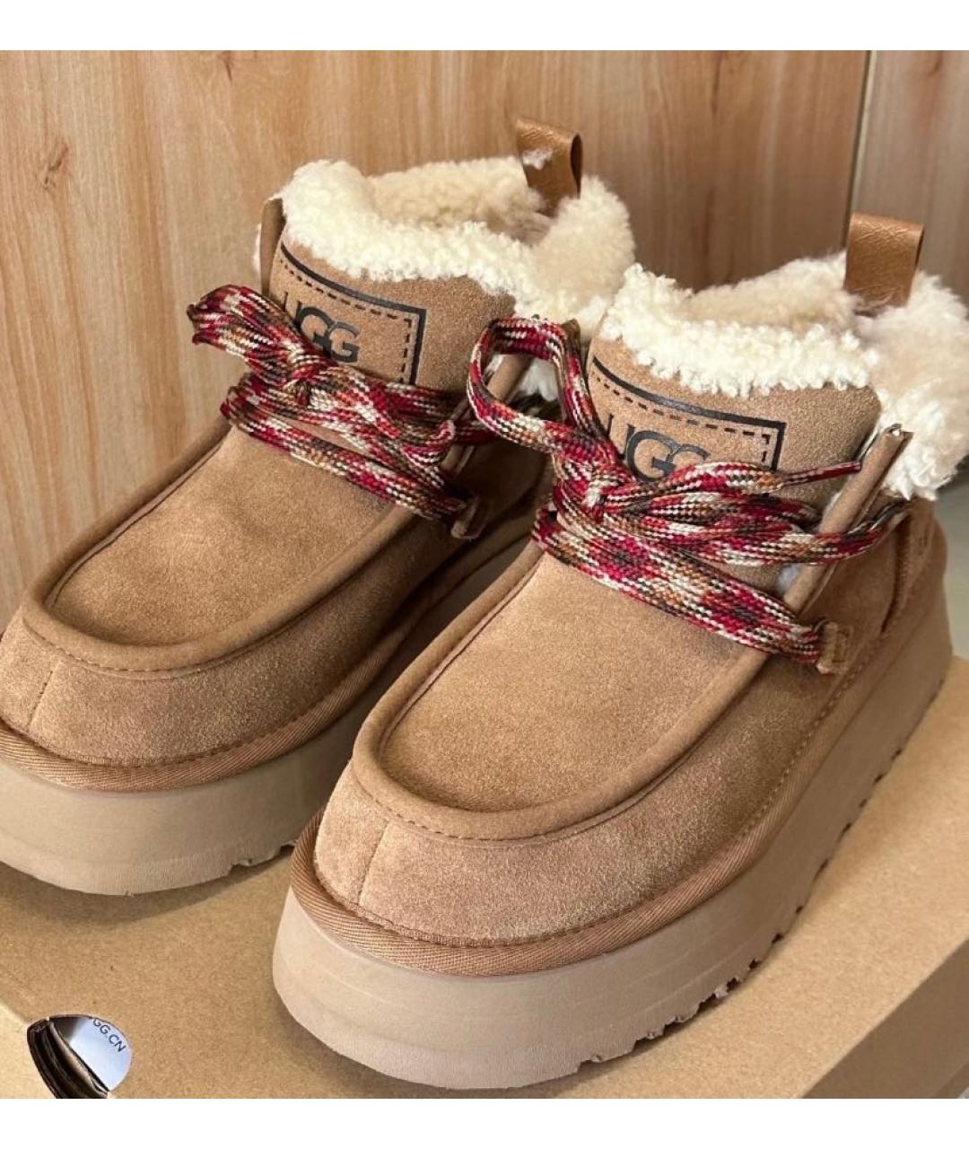 UGG AUSTRALIA Оранжевое замшевые ботинки, фото 4