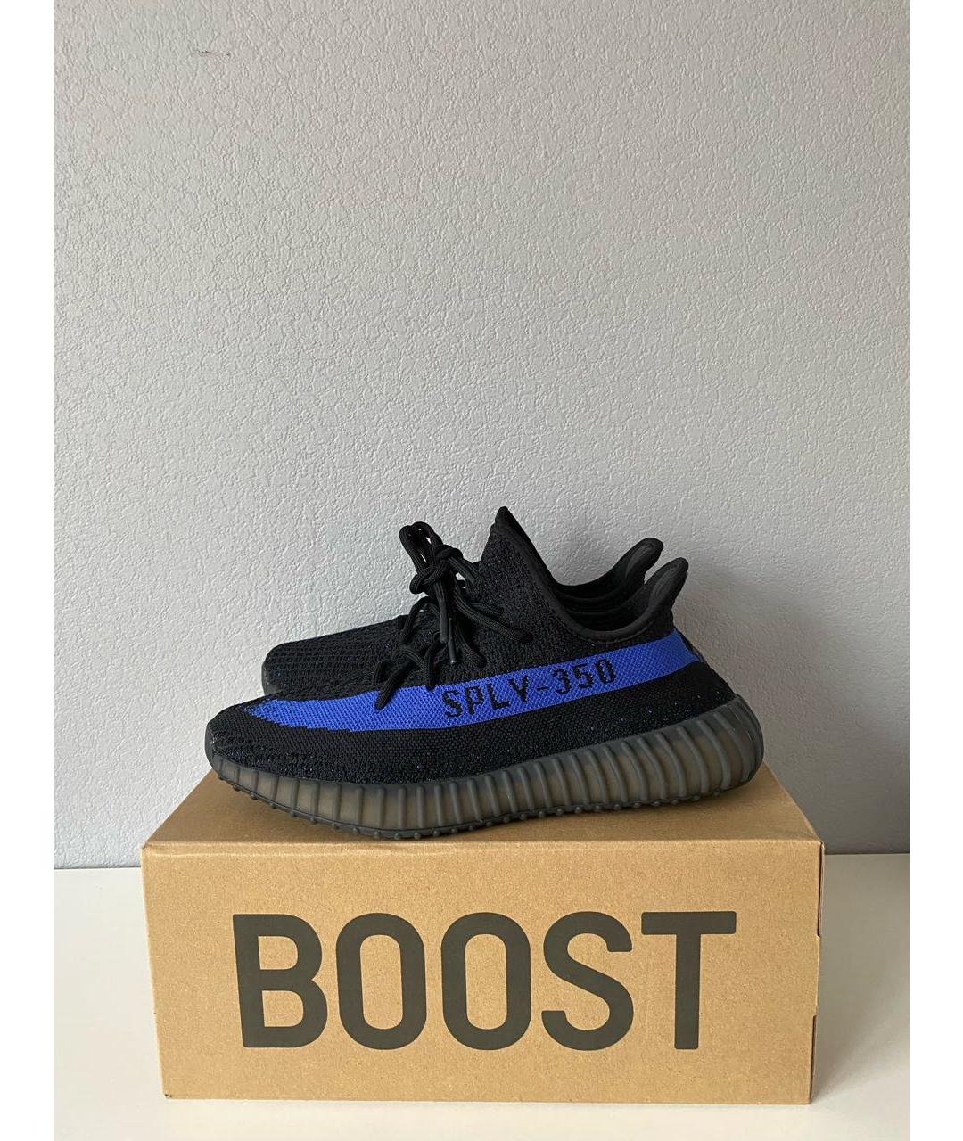ADIDAS YEEZY Черные текстильные низкие кроссовки / кеды, фото 3