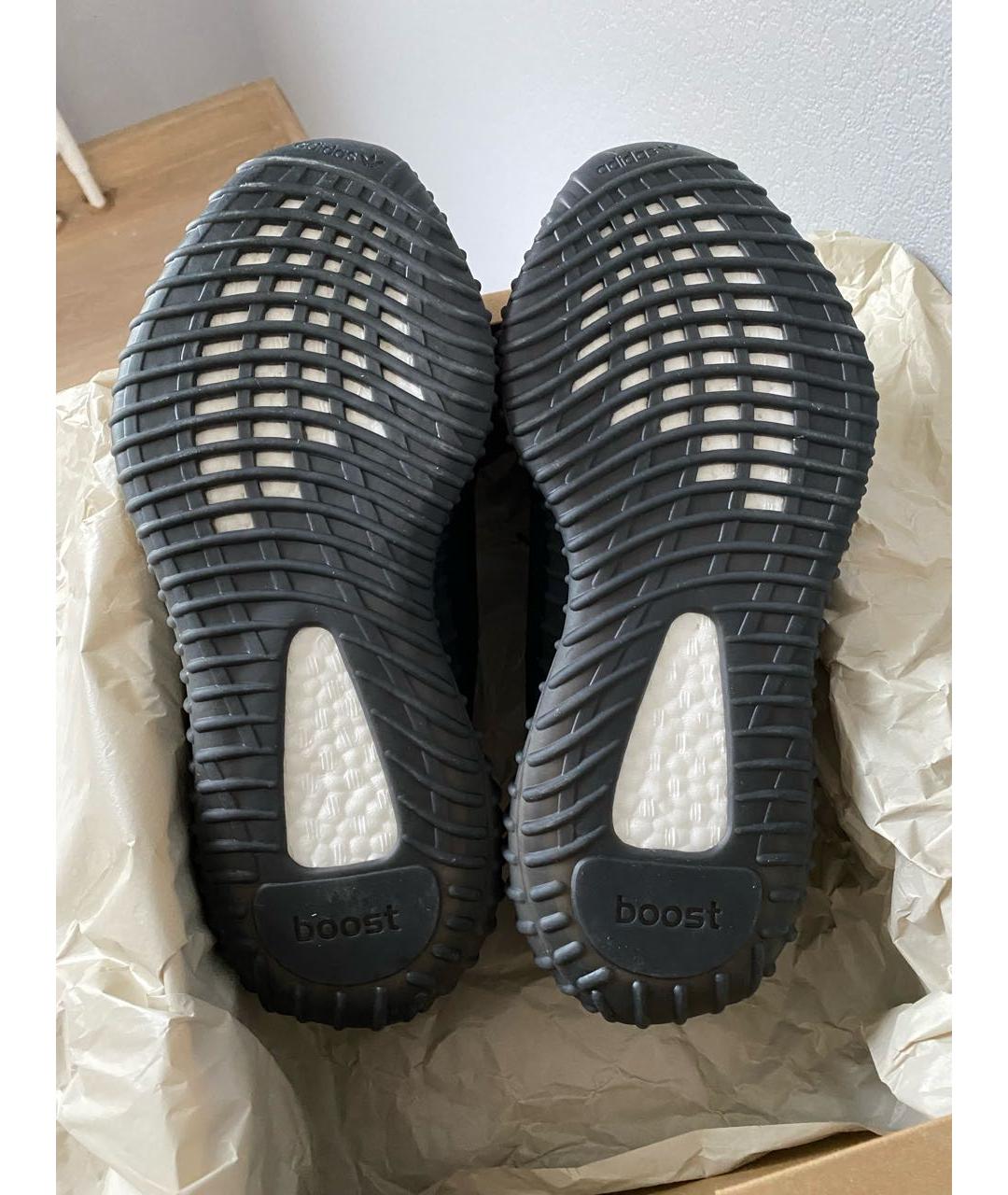 ADIDAS YEEZY Черные текстильные низкие кроссовки / кеды, фото 7