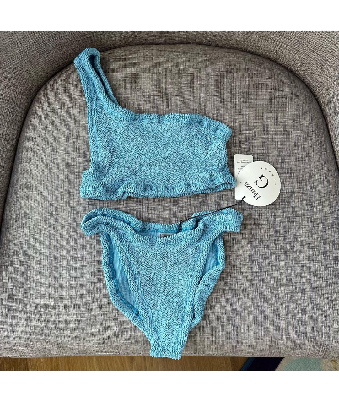 HUNZA G Голубой полиамидовый купальник, фото 2