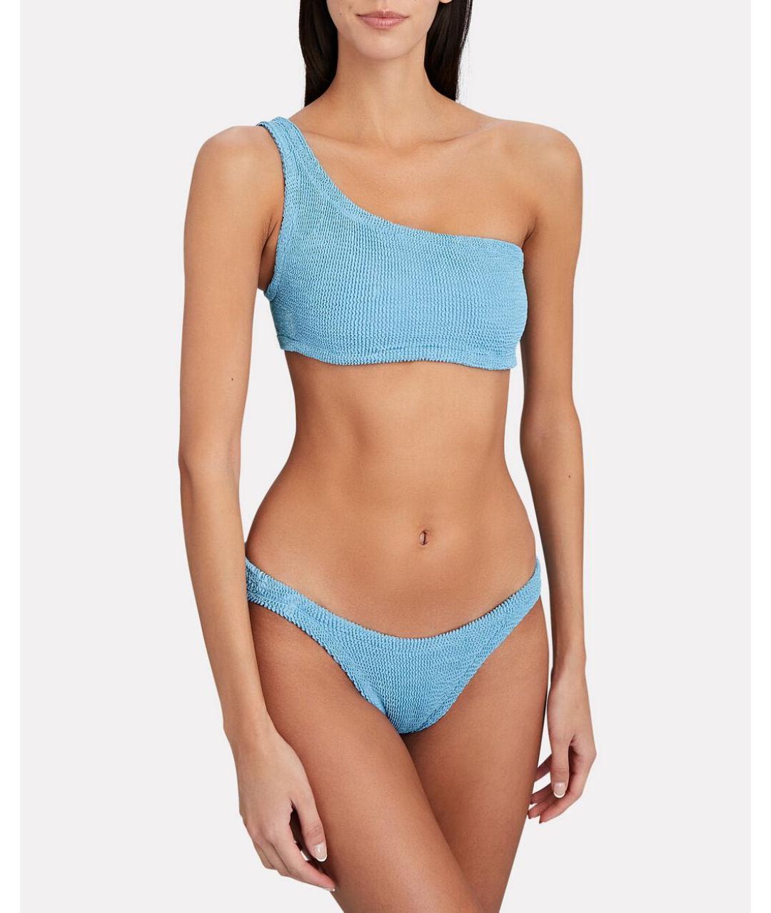 HUNZA G Голубой полиамидовый купальник, фото 3