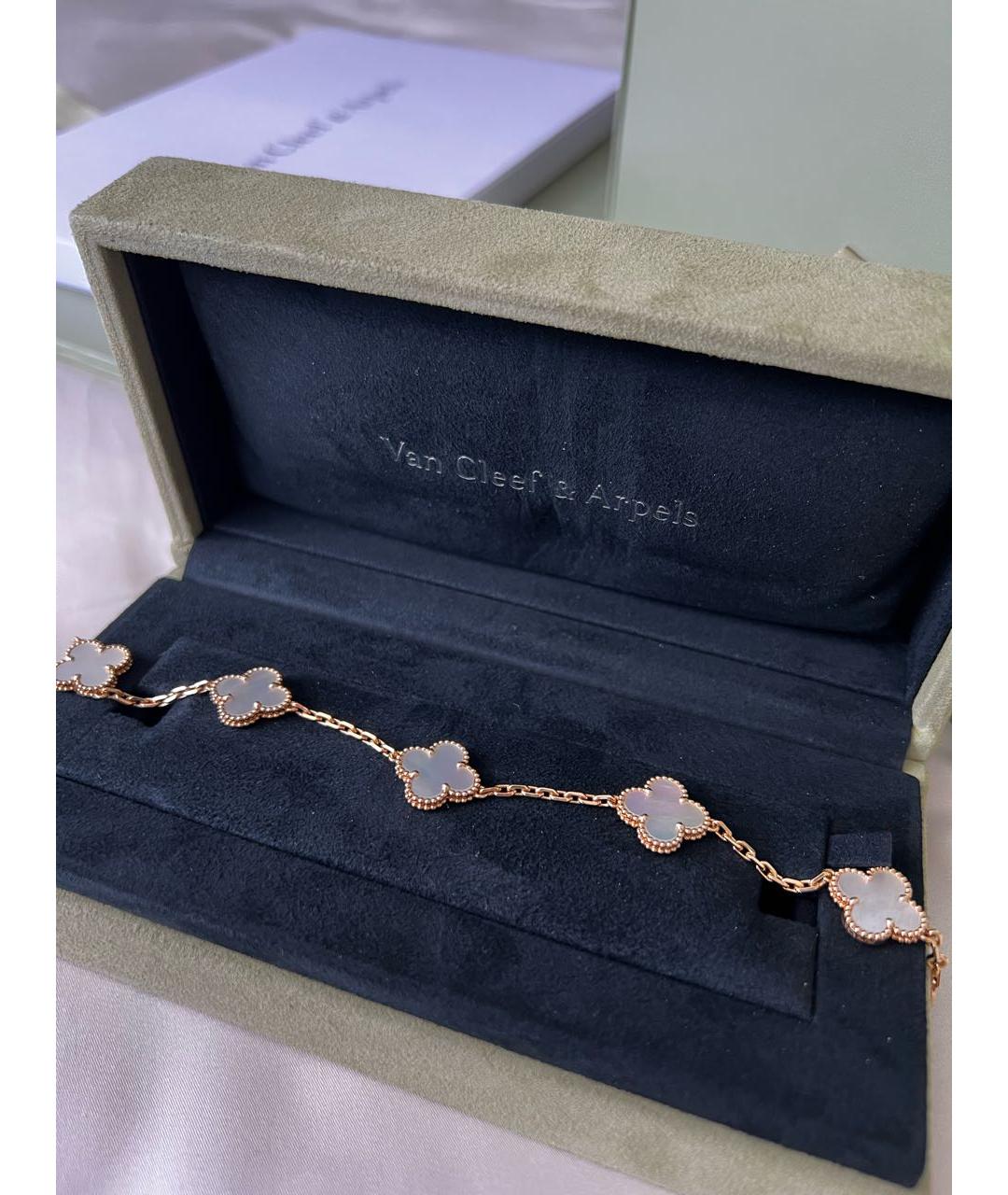 VAN CLEEF & ARPELS Белый браслет из желтого золота, фото 2