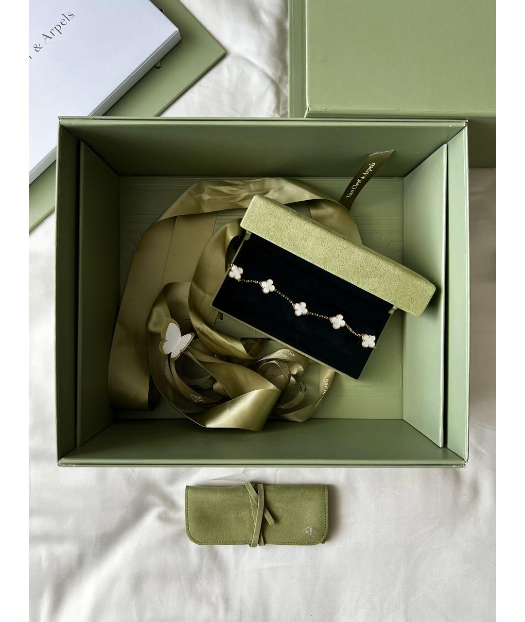 VAN CLEEF & ARPELS Белый браслет из желтого золота, фото 4