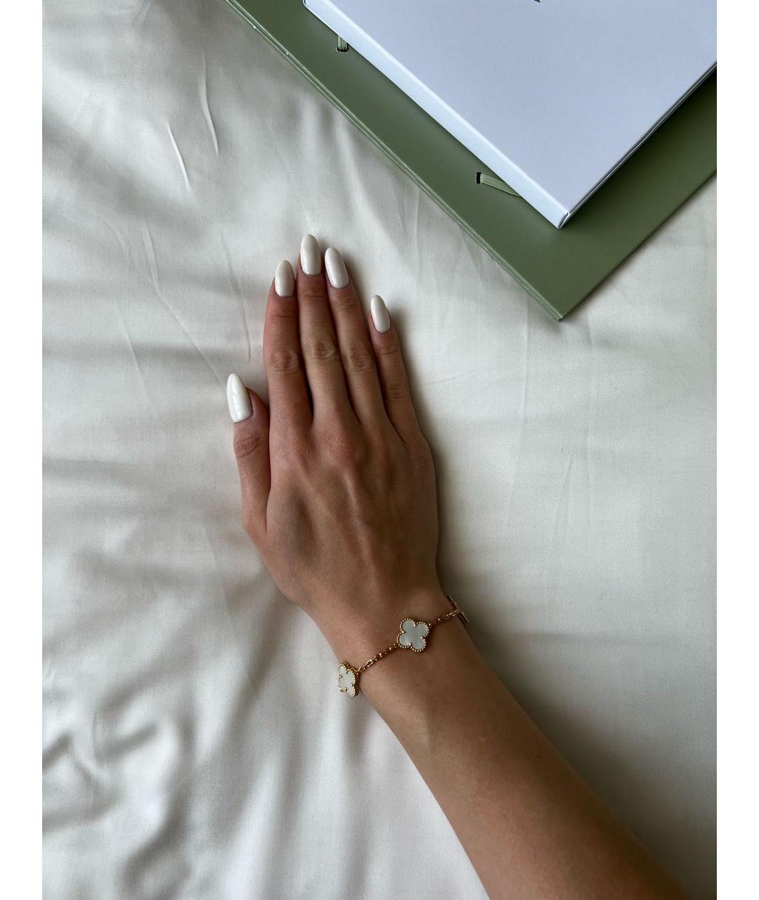 VAN CLEEF & ARPELS Белый браслет из желтого золота, фото 7