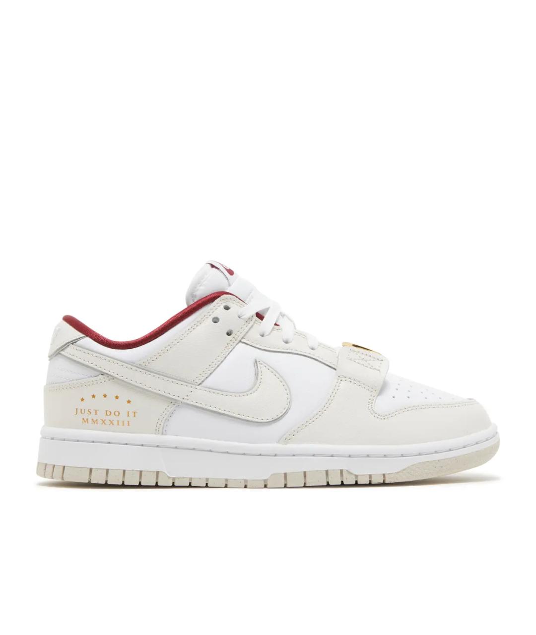 NIKE Бежевые кожаные низкие кроссовки / кеды, фото 1