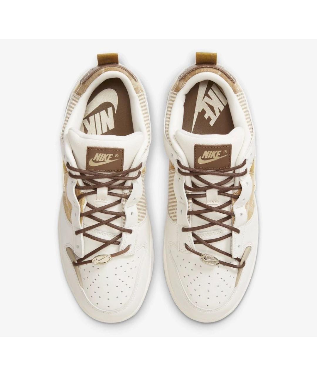 NIKE Бежевые кожаные кроссовки, фото 3