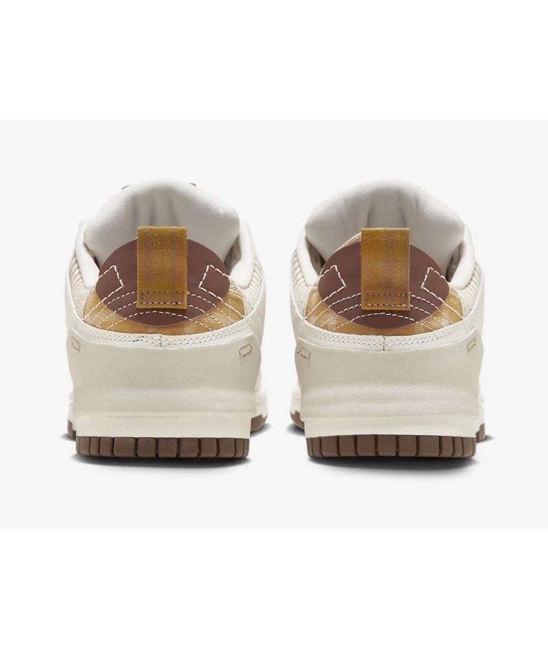 NIKE Бежевые кожаные кроссовки, фото 4
