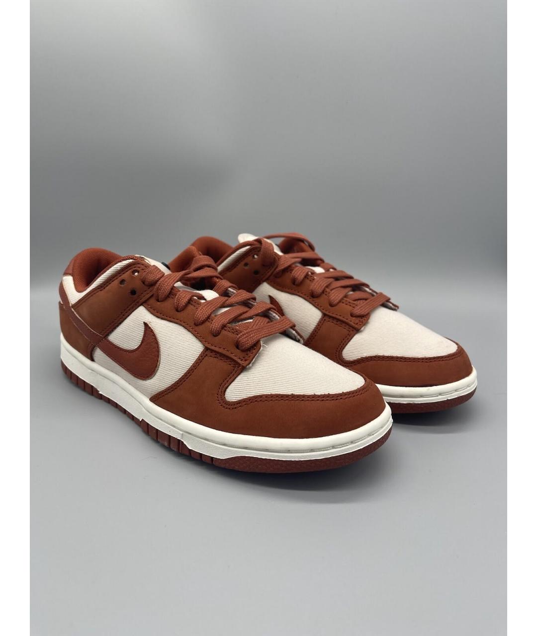 NIKE Коричневые кожаные кроссовки, фото 5