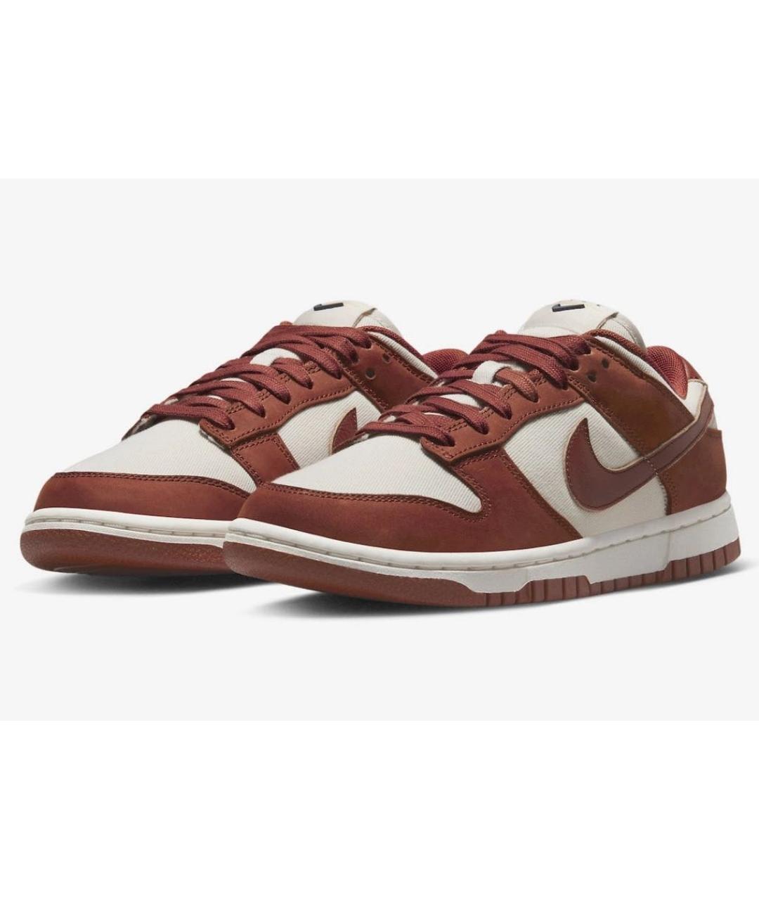 NIKE Бордовые кожаные кроссовки, фото 2