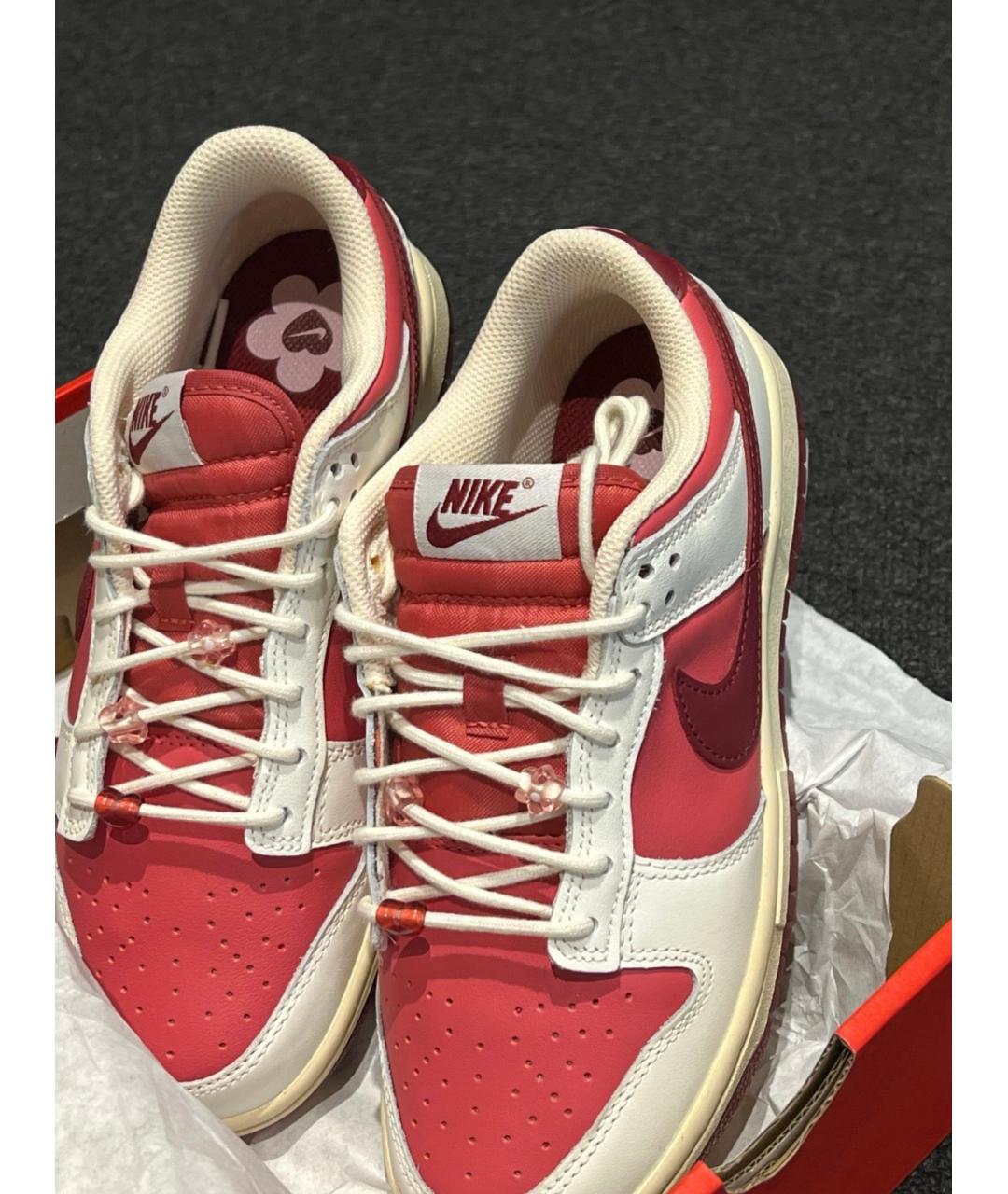 NIKE Розовые кожаные низкие кроссовки / кеды, фото 5