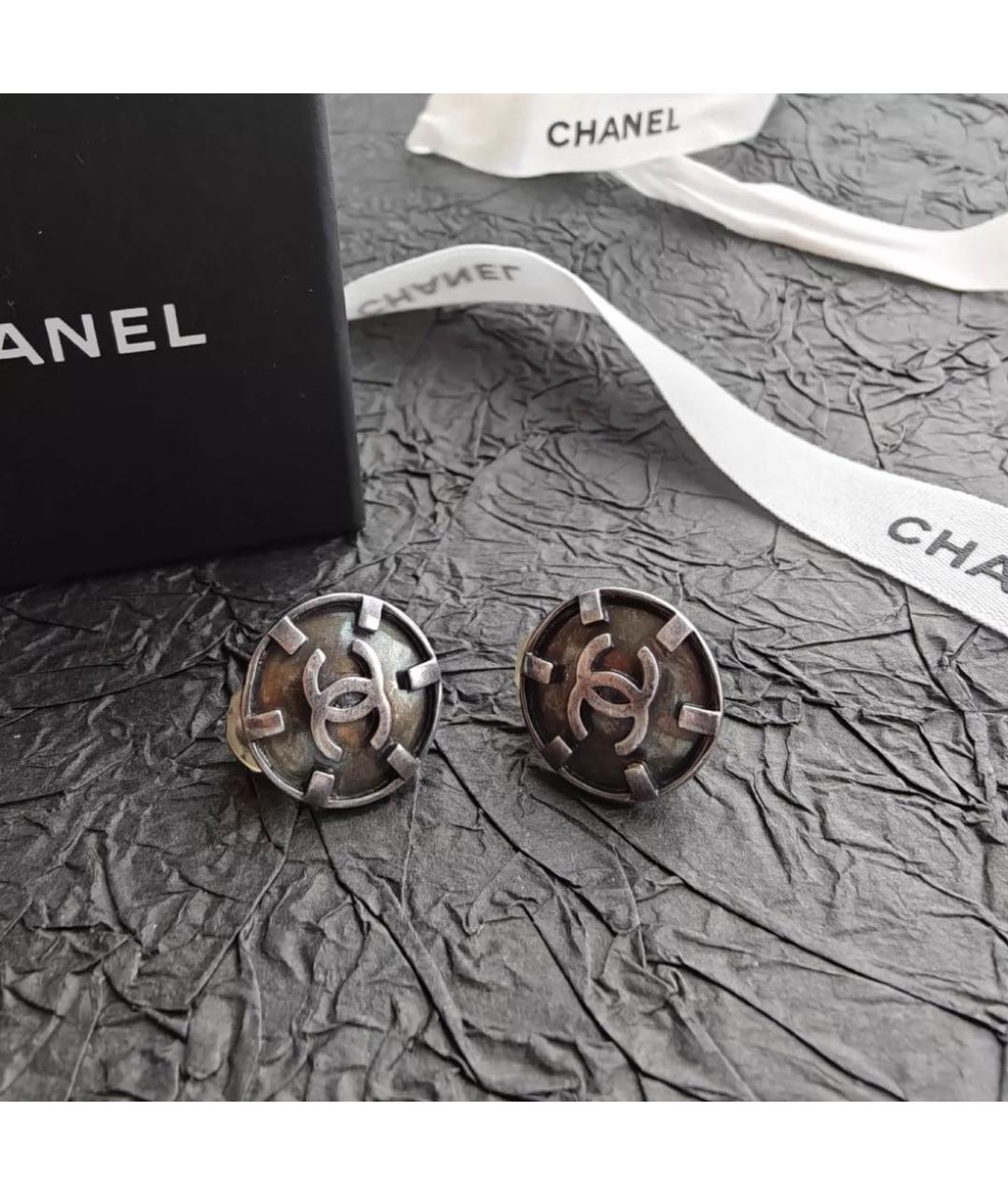 CHANEL Серебряные клипсы, фото 3