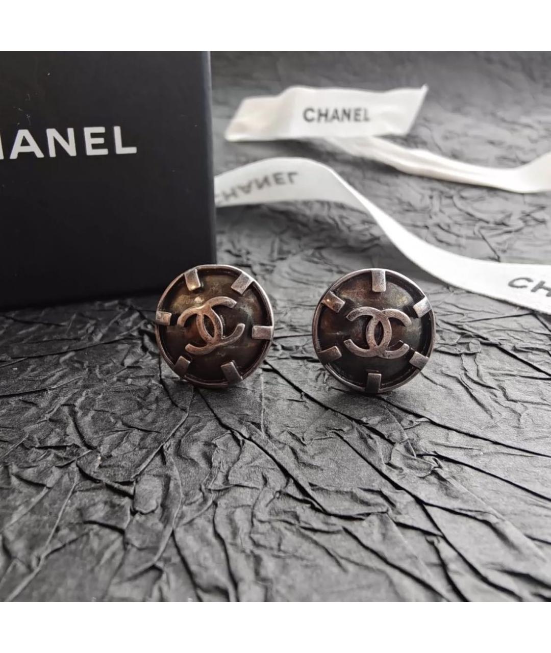 CHANEL Серебряные клипсы, фото 2