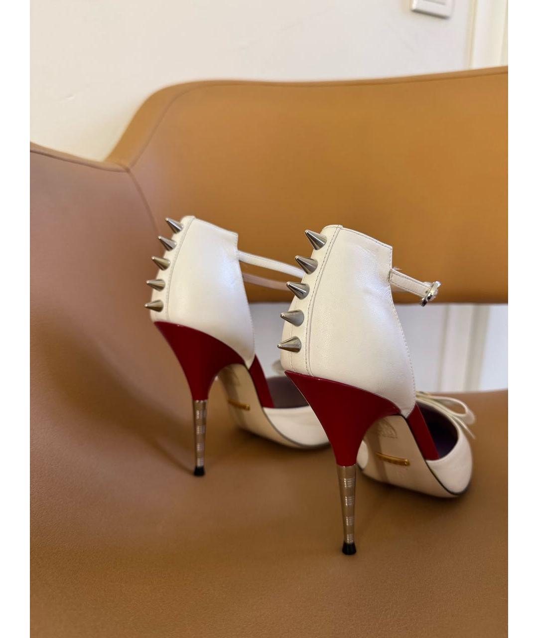 GUCCI Белые кожаные туфли, фото 7