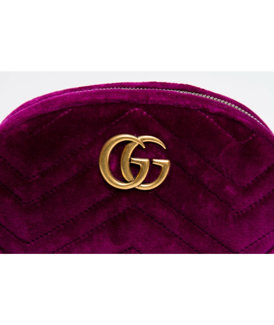 GUCCI Фуксия бархатная сумка тоут, фото 2