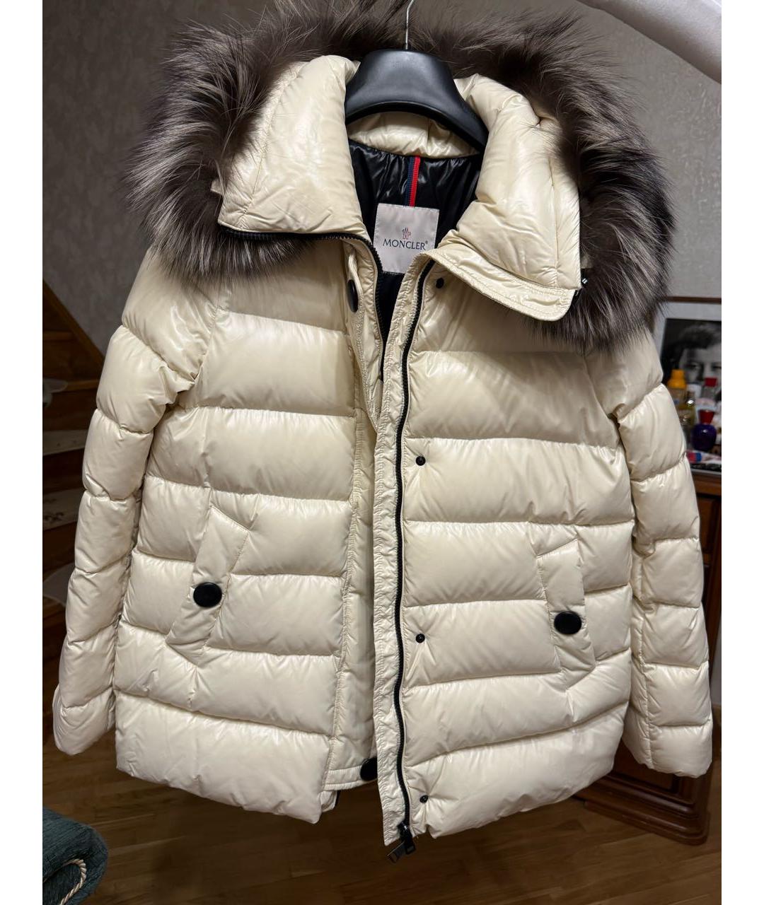 MONCLER Белый пуховик, фото 8