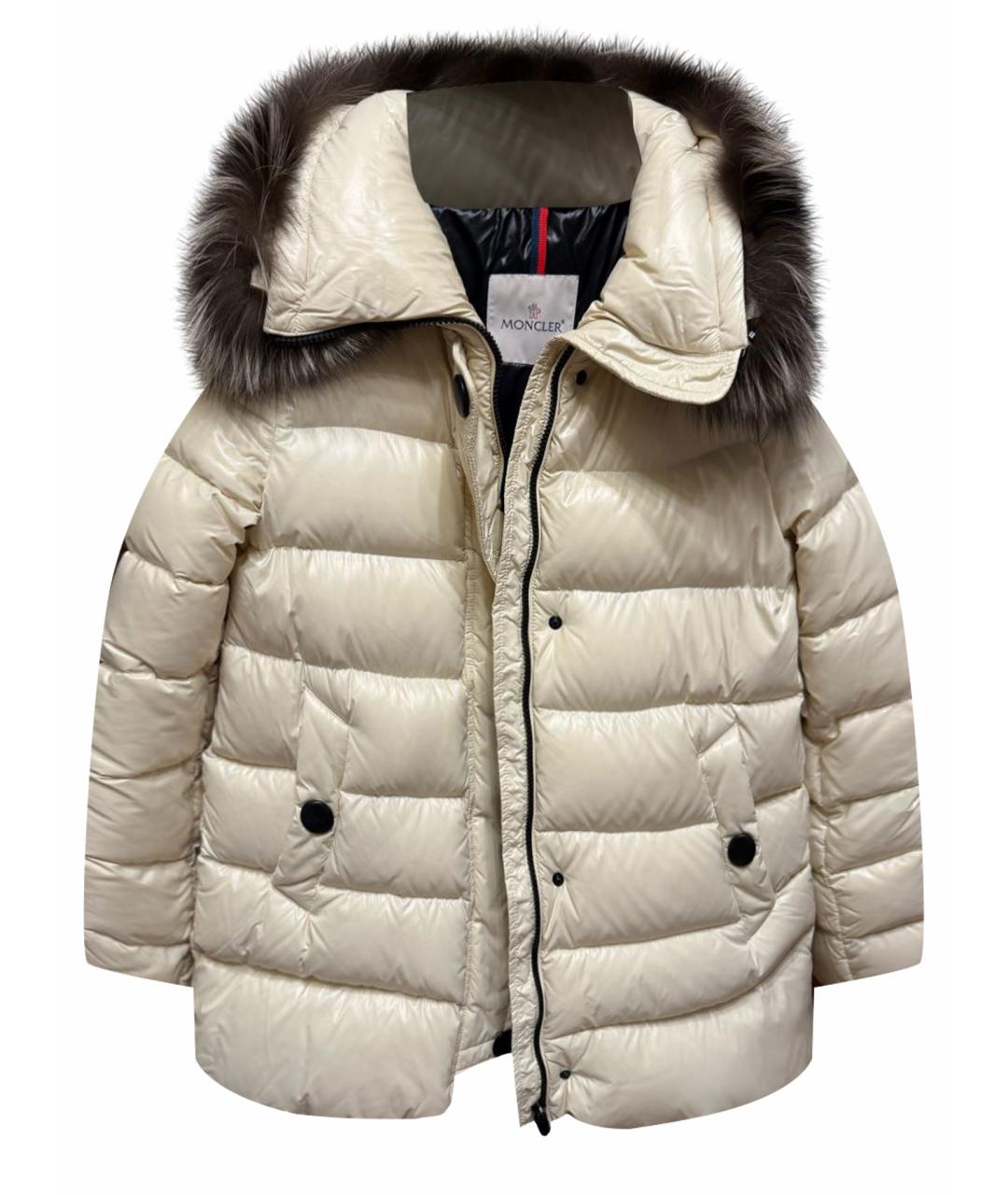 MONCLER Белый пуховик, фото 1