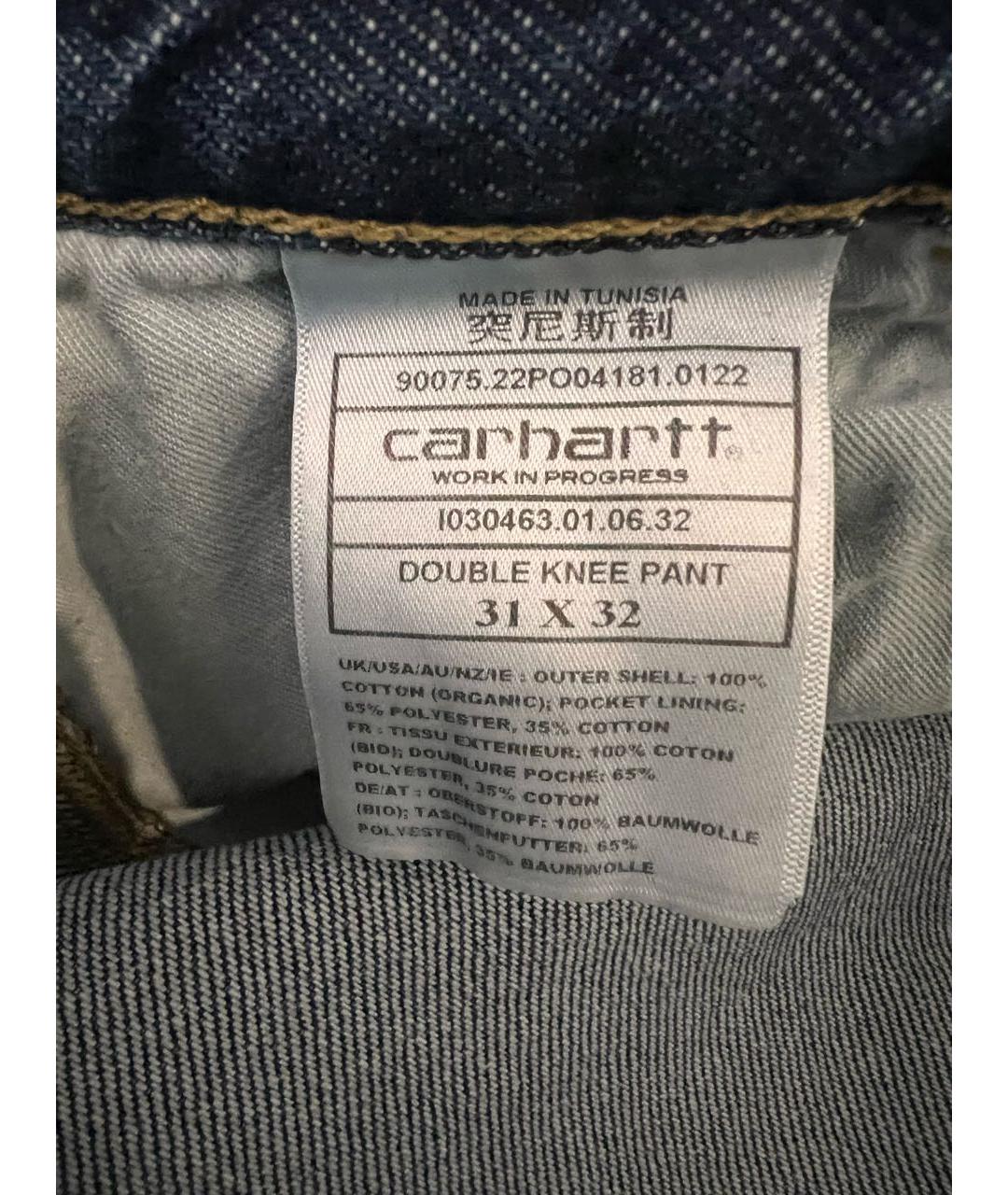 CARHARTT WIP Синие хлопковые прямые джинсы, фото 5