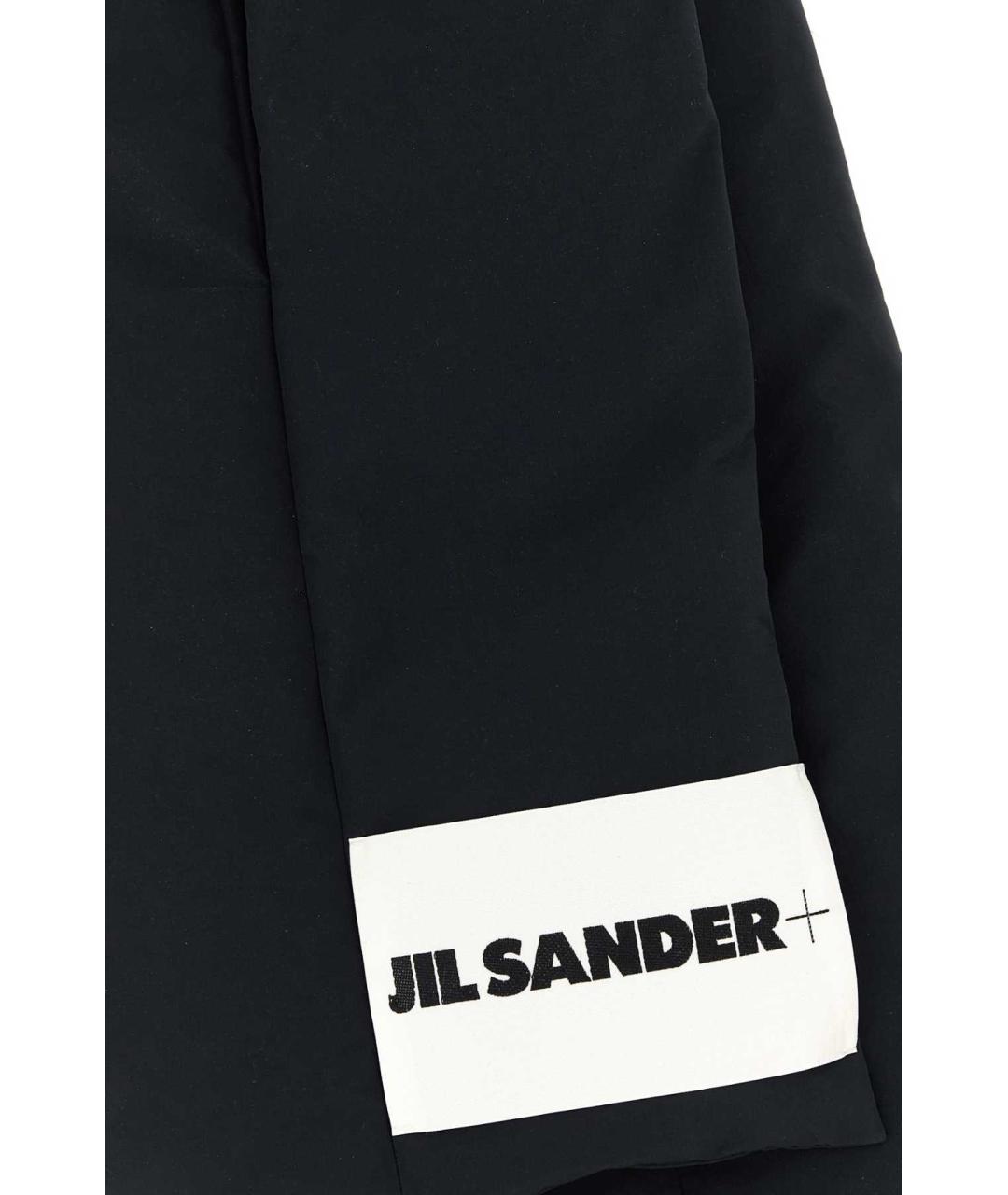 JIL SANDER Черный шарф, фото 2